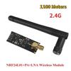 ABNR NRF24L01+PA+LNA 1100-Meter Long-Range Wireless Pass-Through Module, Transmitter, Receiver, And Antenna.