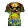 3D Printed Predator Graphic Men's T-shirt Fashionable Hip-hop Street Clothing Summer Outdoor Breathable Short Sleeve O-neck Top