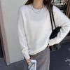 VEZFAA Maglioni a girocollo a maniche lunghe con stampa tinta unita, casual, autunno inverno, da donna