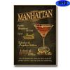 Vintage Cocktail Menu Posters Mixology Recipe Lovers Guide Poster Cafe Bar Wall Decor Home Room Decoration Painting