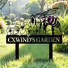Metal Garden Sign Bee Decor Yard Art Personalized Gift