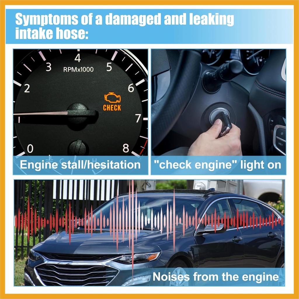 Engine Air Intake Hose Tube for Chevy Malibu 2008-2012 for Pontiac G4 G5 G6 for Saturn Aura 2008-2009 15838665 Replacement