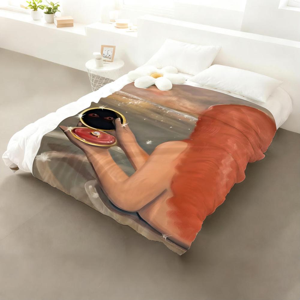 Art Pearls Scattered In The World Throw Flannel Throw Blanket: Soft Kid-Friendly Warm Anti-Static All Season Washable Couch