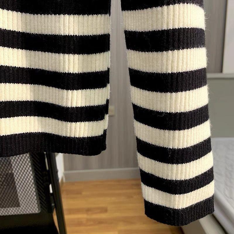 Pullover für Damen Winter Baumwolle Verdickt Warmer Strick Dehnbar Langarm Oversize Jumper Pullover Tops