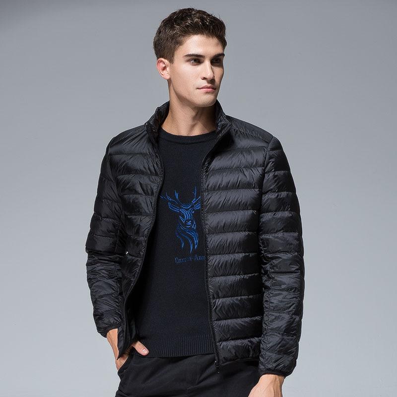 Пуховики для мужчин и женщин, короткий воротник-стойка, легкие и теплые куртки, модные, красивые, стильные, осенне-зимние модели M