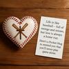 Love Heart Baseball Pocket Hug with Positive Card Emotional Support Heart Shaped
