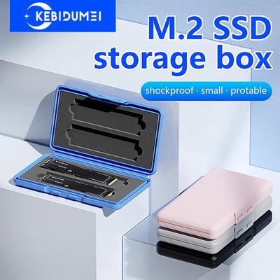 4-Slot M.2 SSD Case Storage Case 2280 SSD Enclosure Bag for SSD Case SATA NVme Hard Disk Box for SSD Shockproof Portable Box