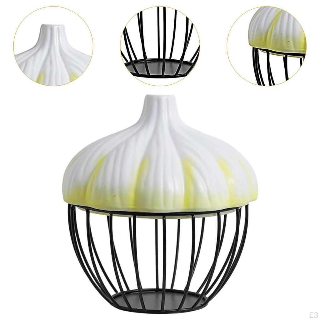 Garlic Storage Basket Fruit Decorative Home Decoration Snacks Organizer Versatile for