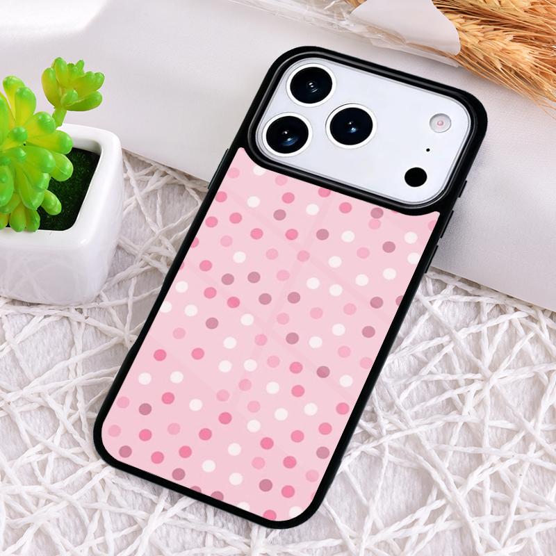 Cute Polka Dots Pink Pattern Phone Case for iPhone 17 Air 16 15 11 12 14 13 Pro Max Shockproof Cover