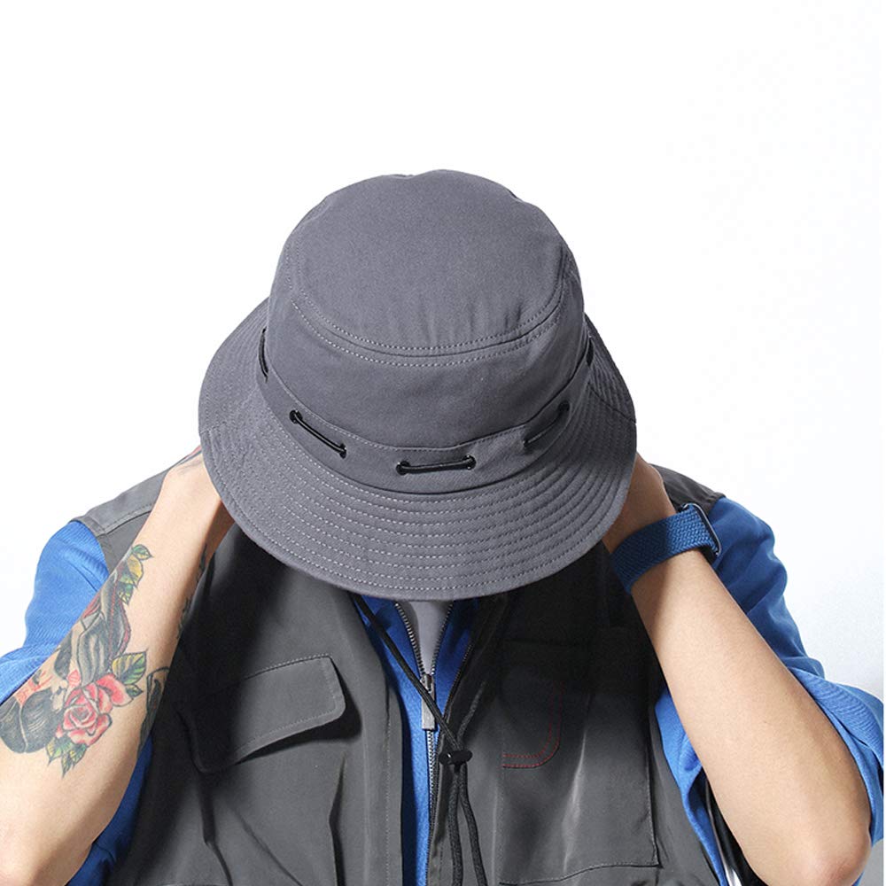 Croogo Safari UV for Women and Wide for Work and Cycling Hat, Protection, Men, Brim, Foldable, Unisex, (G-BO04-Gray)