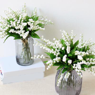 6 יחידות שושנת העמקים מלאכותית סימולציה גבוהה פרח מזויף לקישוט חתונה בבית