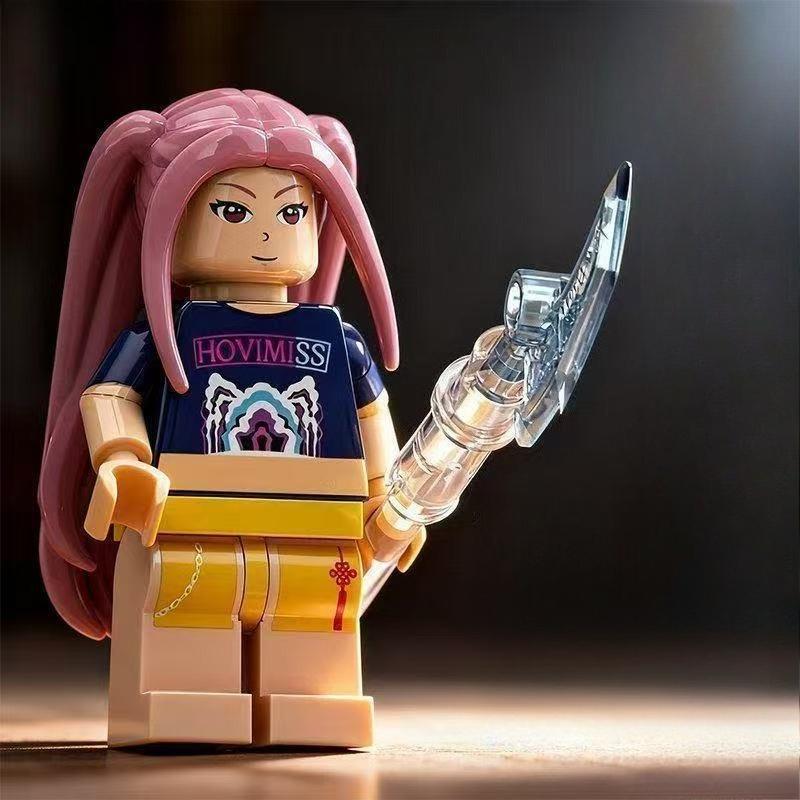 Mini Kpop Demons Hunters Assembling Figurine Model Building Blocks Toys Zoe Rumi Mira Girl Fans Collection Christmas Gift