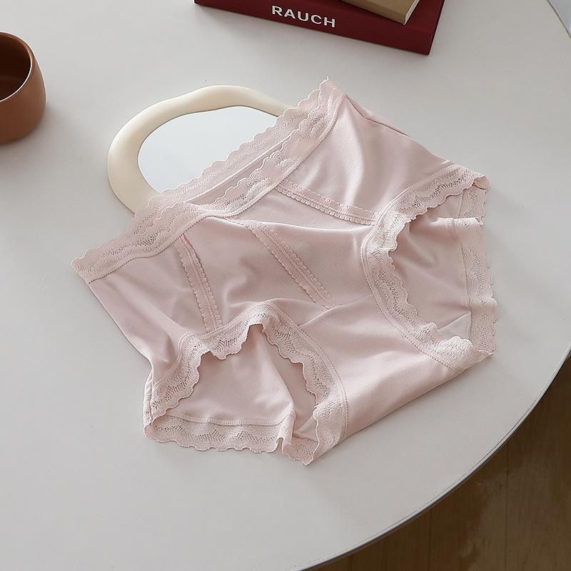 Cute Soft Sticky Solid Color Non Stuffed Triangle Panties Modal Women's Panties