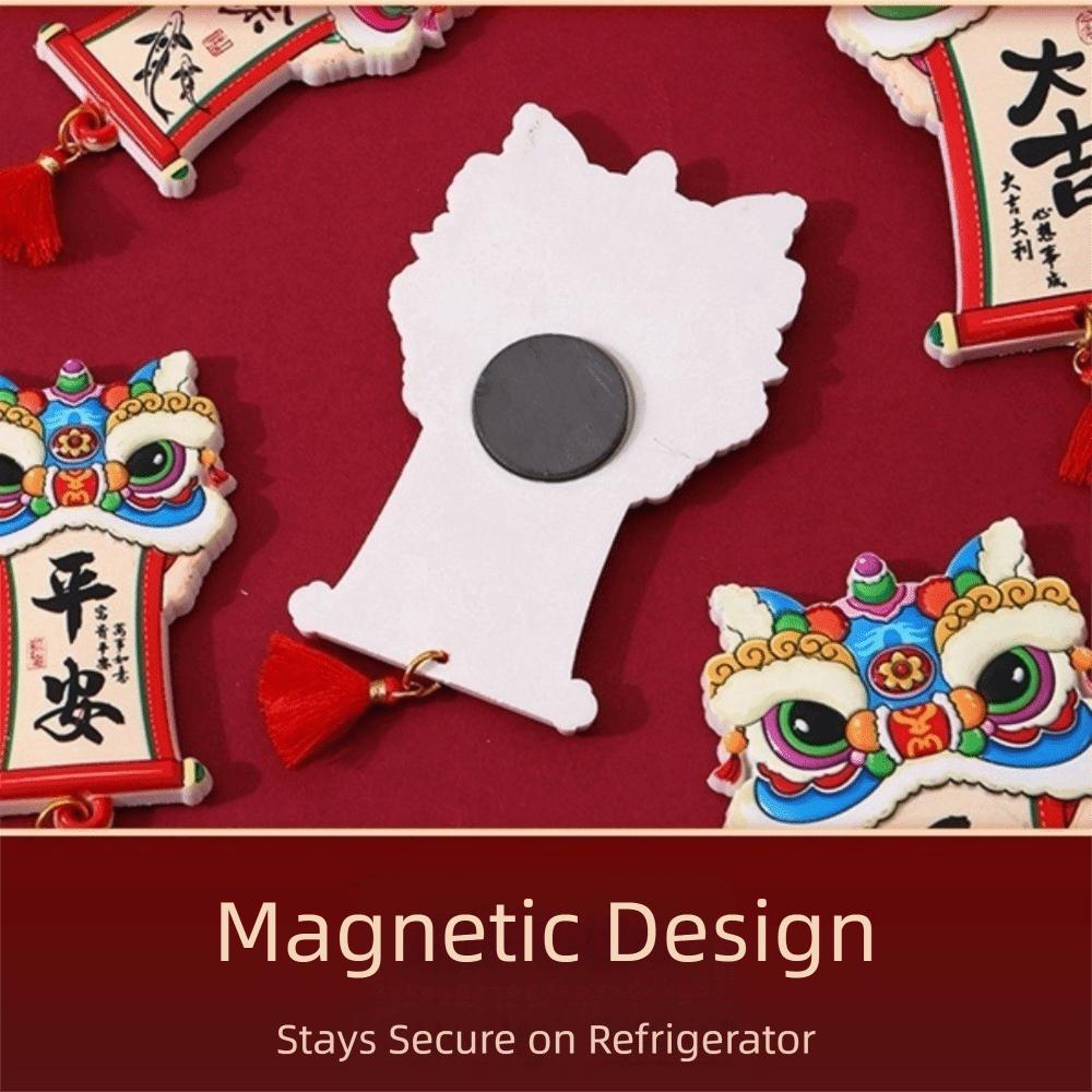 Cute Refrigerator Magnet 3D Relief Spring Festival Magnet Sticker Home Ornament  Room Decor