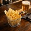 Square Shape Fryer Basket Silver Rose Gold Gold Frying Strainer French Fry Holder  Cooking Frying