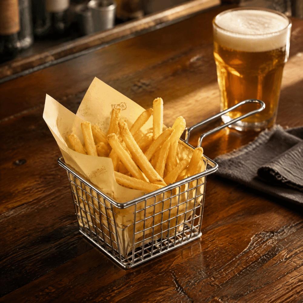 Square Shape Fryer Basket Silver Rose Gold Gold Frying Strainer French Fry Holder Cooking Frying