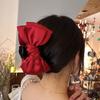 New Large Satin Bow Claw Clips For Women Fashion Hair Claw Hair Clamps Girls Hairpins Sweet Headwear Barrette Hair Accessories