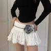 Women Braided Waist Belt Bohemian Style Waist Rope with Flower Decors Decorative Teens Girl Dress Shirt Waist Belt