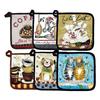 1Pc 20x20cm Rectangle Square Vintage Printed Thicken Cotton Heat Resistant Mat Potholder Pad Table Placemat