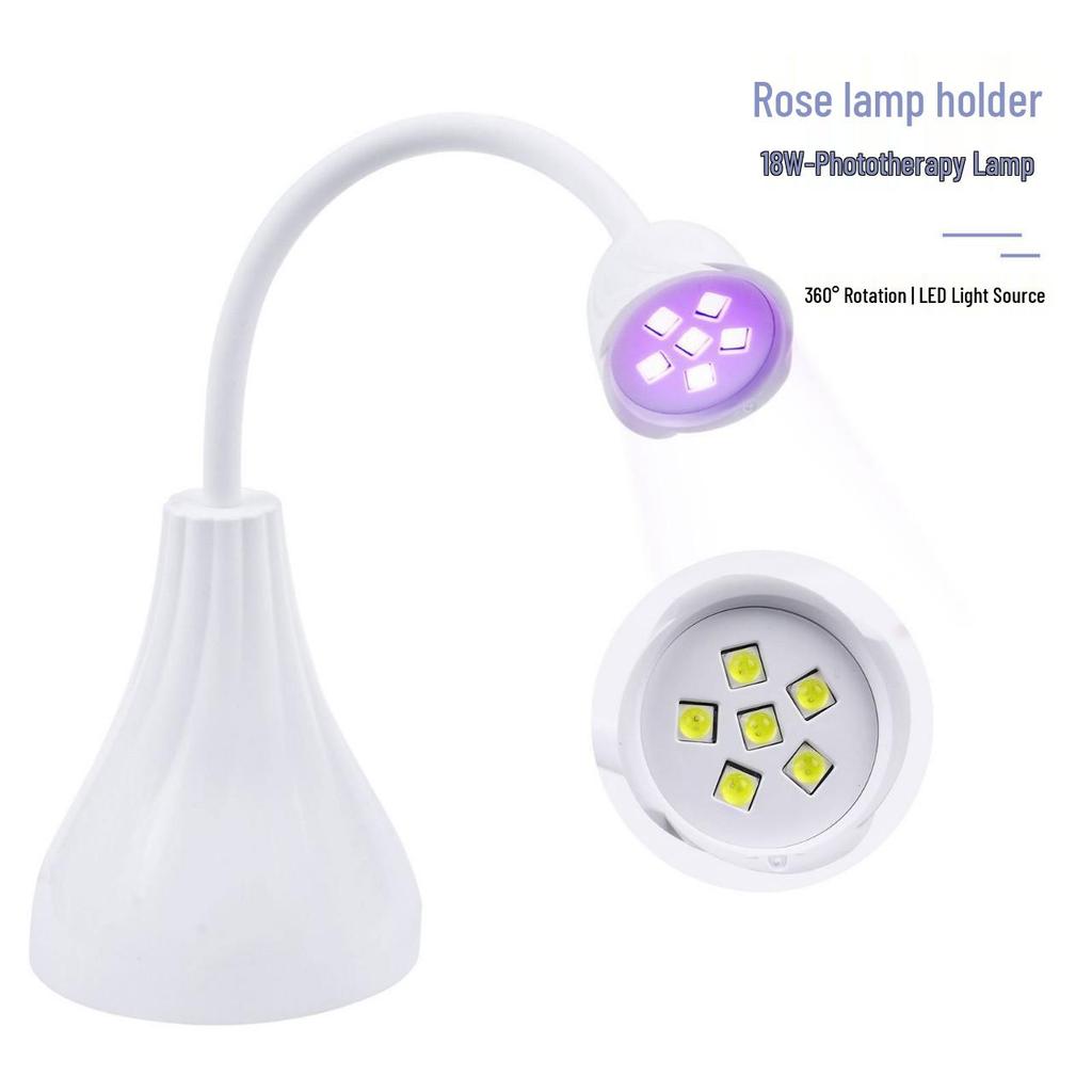 Rechargeable 18W Nail Art Rose Lamp - Prevents Hand Blackening