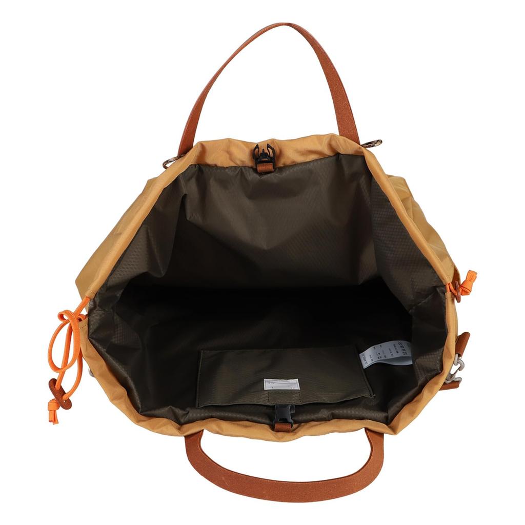 CIE ERDIGER STOFFBEUTEL-L GRAU Zugbeutel, Hergestellt in Japan, 2-Wege-Umhängetasche, Echtes Leder, Großes Fassungsvermögen, Umweltfreundliches Nylon, für Männer und