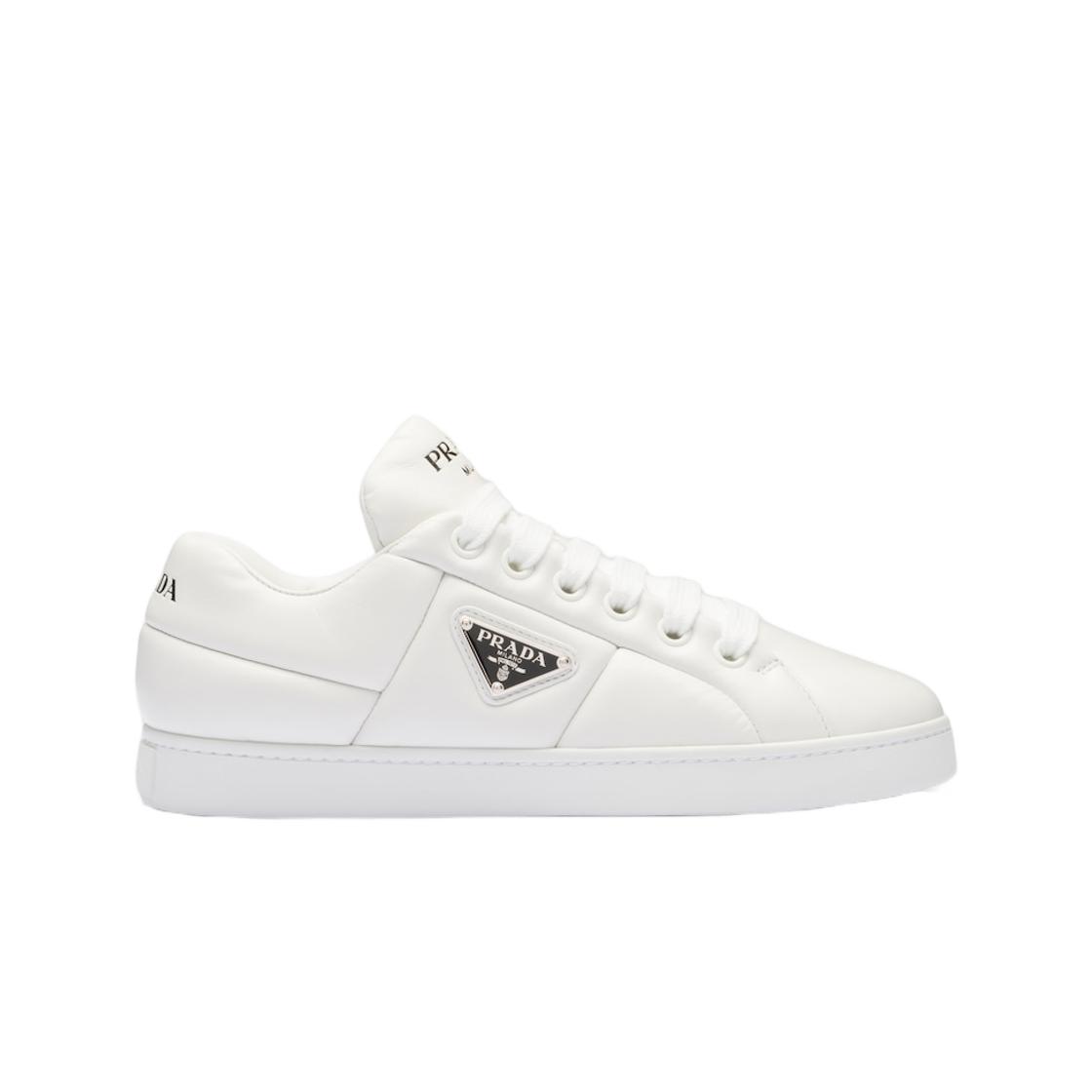 

(w) Prada Padded Nappa Leather Sneakers White EU 41W