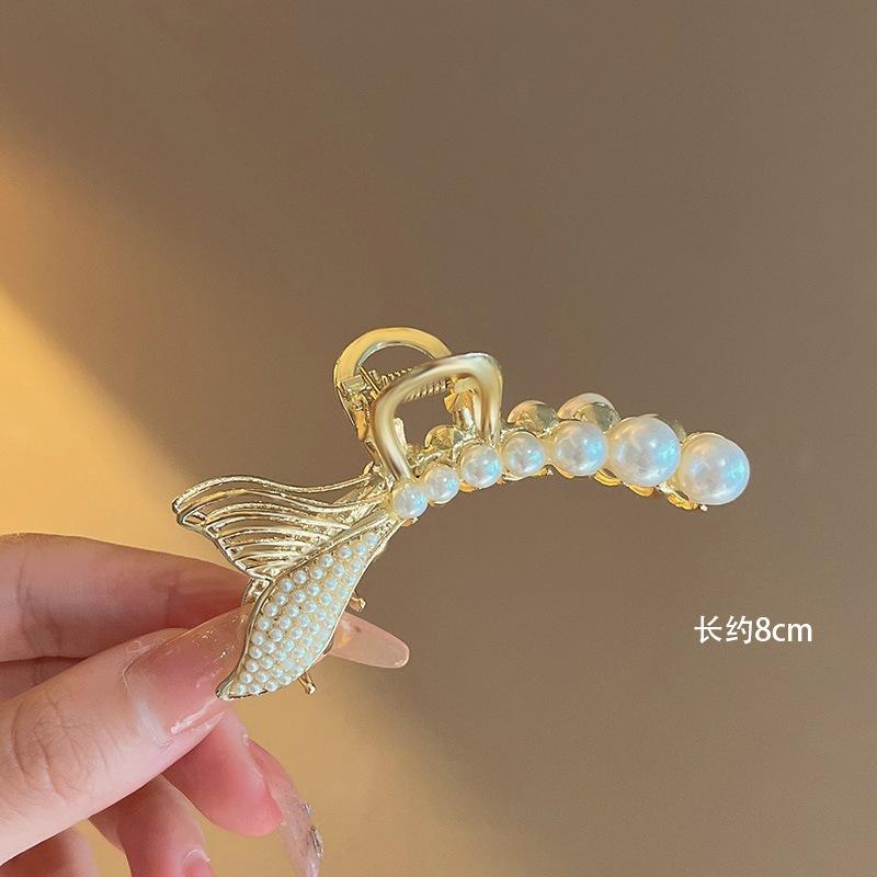 Alloy Womens Back-of-Head Grabber Large High-End Hair Claw Clip Summer 2026 Shark Clip Headpiece Japan and Korean Style