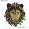 Animal Head Wall Decoration Statues Vintage Resin Lion Head Wall Hanging Decor Bedroom Home Simulation Statue Ornament