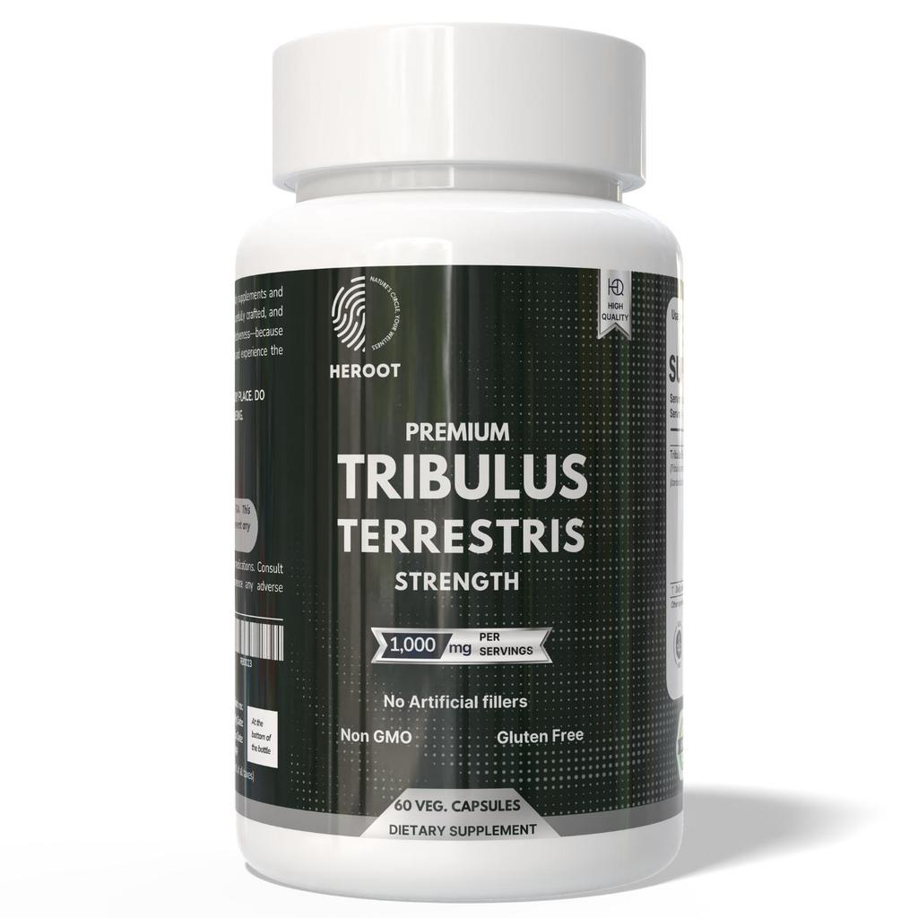 Heroot Tribulus Terrestris 1000 mg 60 Capsule | Supliment Herbal Tribulus | Capsule Vegetariene