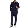 Completo da uomo autunnale casual con camicia a bottoni a maniche lunghe e pantaloni lunghi