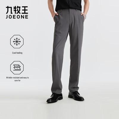 Men's Wrinkle-Resistant Straight Business Suit Pants