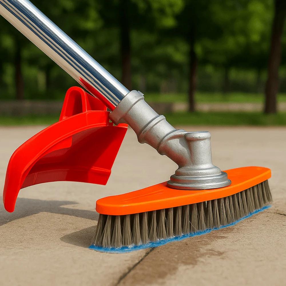 Cepillo Limpiador para Cortacésped de Alta Eficiencia con Mango Ajustable Herramienta Eliminadora de Malezas para Cubierta Jardín Patio Suelo Teja Agrícola Juntas