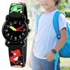 Kinderuhr Cartoon Muster Wasserdicht PVC Armband Quarz Kinderuhr Dinosaurier