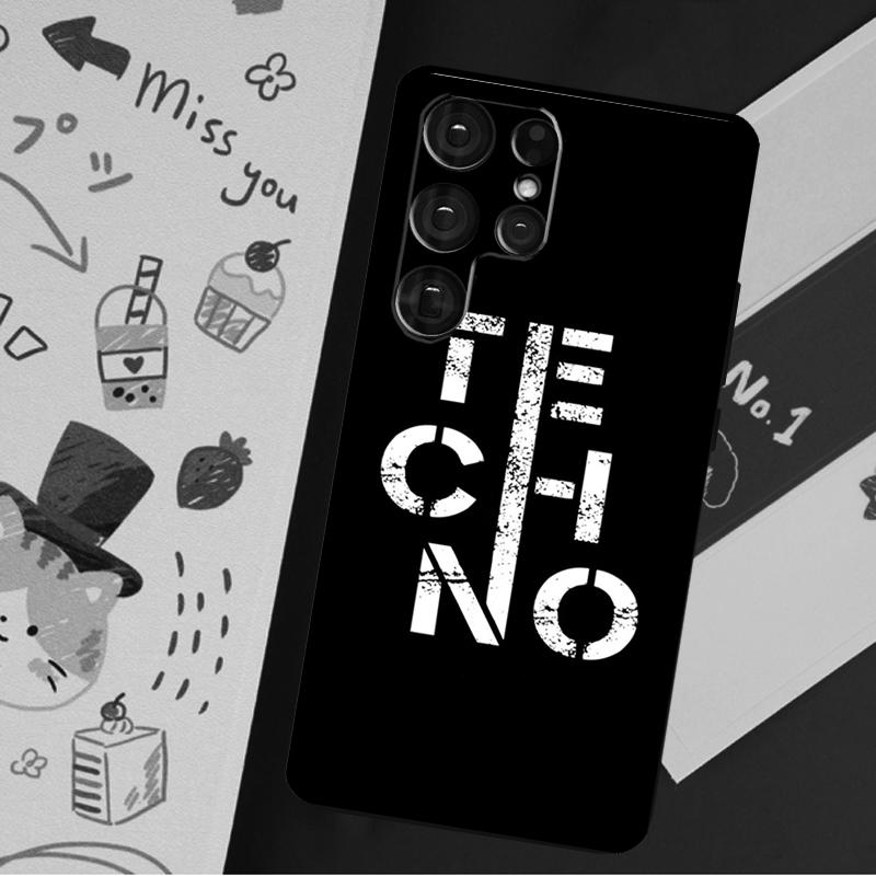 Techno Music Case For Samsung Galaxy S23 S21 S22 Ultra Plus S20 FE Note 20 Note 10 S8 S9 S10 Plus Cover
