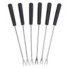 6 Pcs Fondue Forks Stainless Steel Corrosion Resistant Long Forks for Cake Chocolate Fruits Cheese Fondue