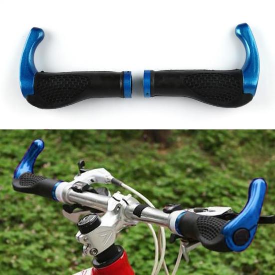 Puños ergonómicos antideslizantes para bicicleta de montaña con bloqueo de extremo