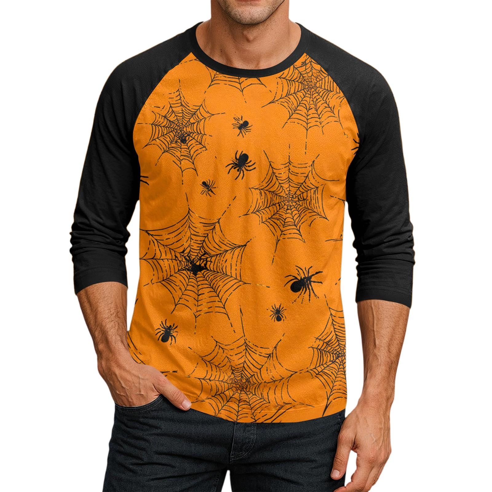 

Мужской топ-футболка с круглым вырезом и рукавами-плунжерами XXXL оранжевый