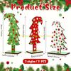 92MF 3 Pcs Christmas Tree Tabletop Green False Tree Ornaments Party Supplies For Home Office Holiday Decoration