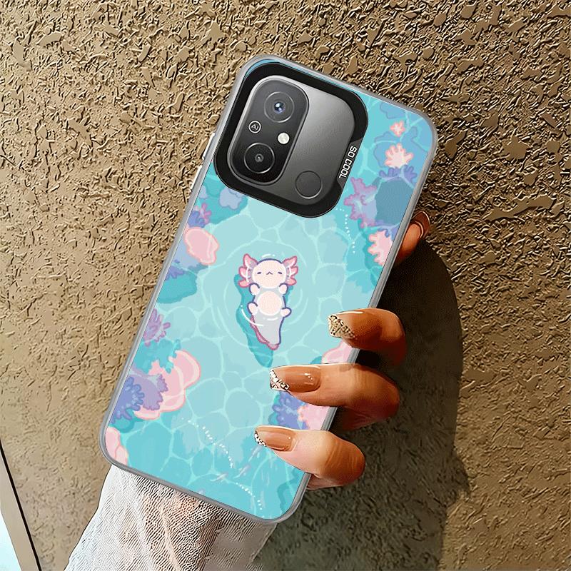 Axolotl Cartoon Cute Shockproof Phone Case for Xiaomi Poco X7 X6 X5 X3 Pro F7 Ultra M8 Redmi 15C 15 14C 13C 12C 10C 13 12 10
