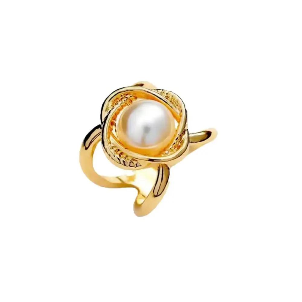 Pearl Floral Scarf Ring Clip Clothing Ring Wrap Holder Silk Scarf Buckle Camellia Scarf Buckle Fixed Elegant Charm Accessories