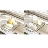 Stainless Steel Expandable Dish Rack Non-slip Adjustable Bowl Drain Shelf Multifunctional Rectangular Retractable Drain Basket