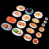 5Pcs 1/12 Dollhouse Cartoon Food Plates Dollhouse Mini Kitchen Plates Decoration Dolls House Accessories Pretend Play Toys