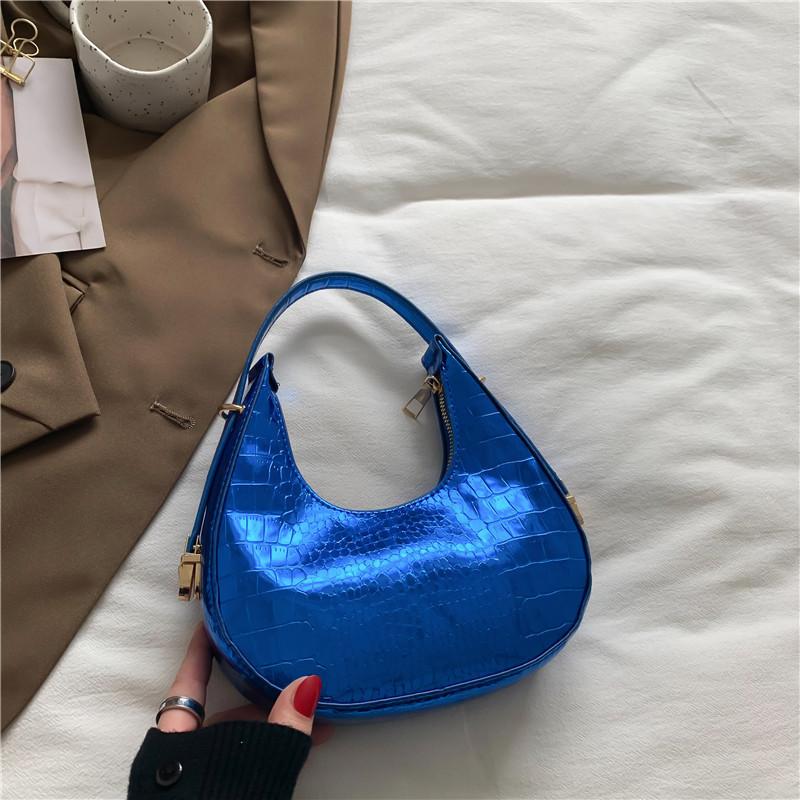 Trendy Chic Minimalist Hobo Bag For Women 2023 Fashionable Pink Blue Shoulder Bag