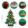 Neujahrs-Weihnachtstür-Wandbehang-Dekorationen Filz-Weihnachtsbaum-DIY-Set mit Ornamenten für Kinder-Weihnachtsgeschenke