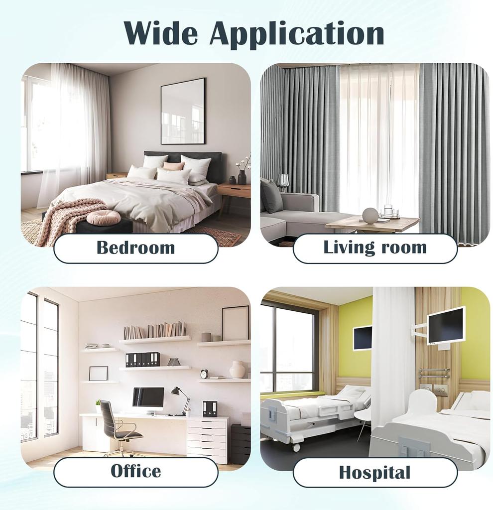 Urbanred Iron Curtain Track Hooks, S-Shape, Set of 60, Heavy-Duty Metal Ceiling Curtain Track Hooks for Track Systems, Rust-Resistant Curtain Hooks