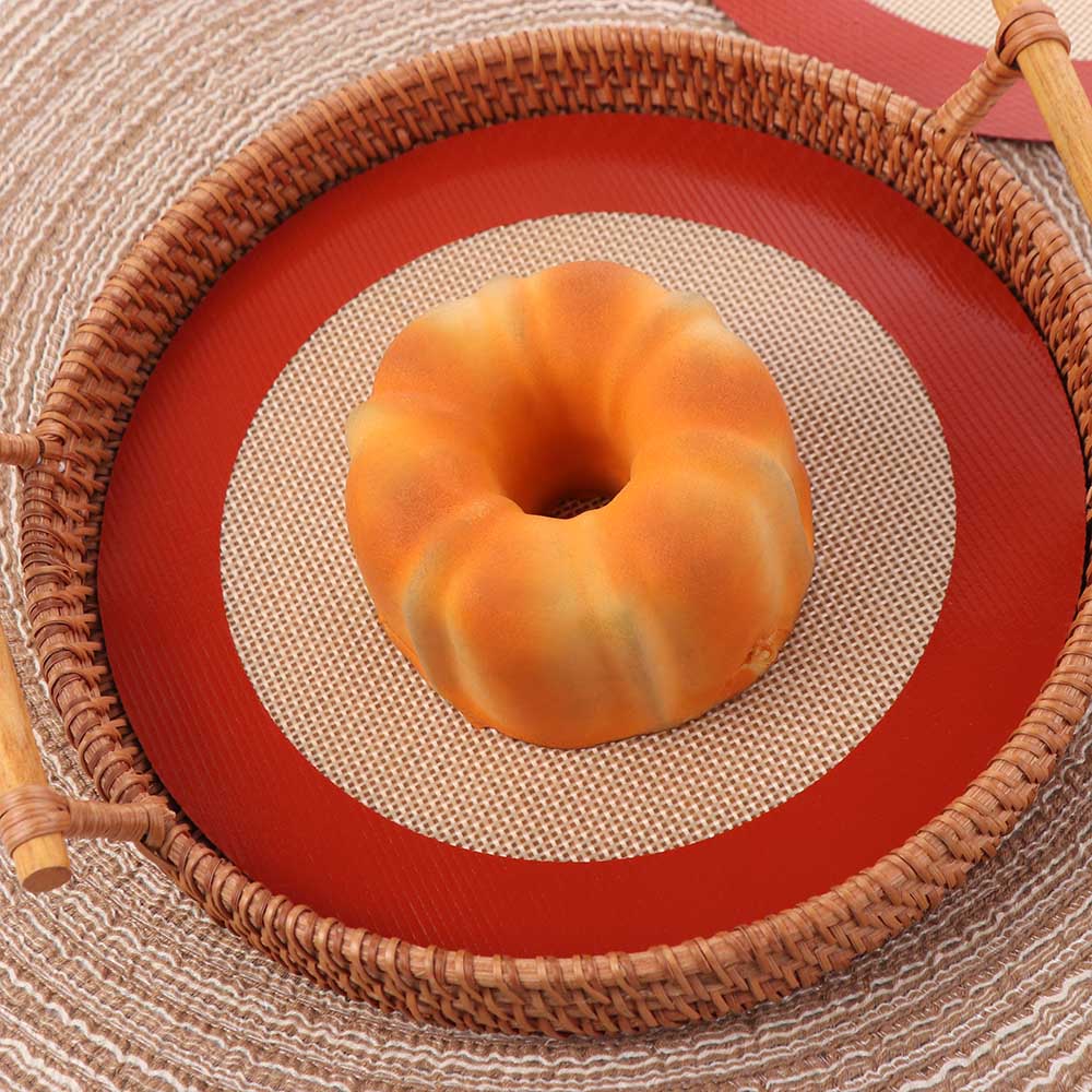 2pcs Food Grade Silicone Baking Mat Round Heat Resistant Air Fryer Liner Reusable Non Stick Cake Pan Liner Pizza