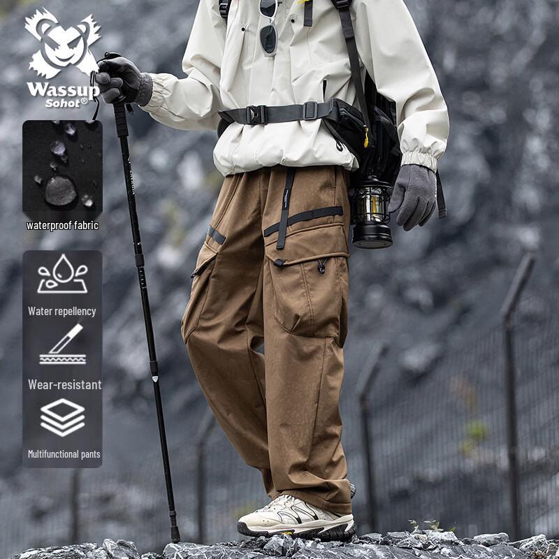 Wassup Sohot Autumn/Winter Straight-Leg Paratrooper Cargo Pants M
