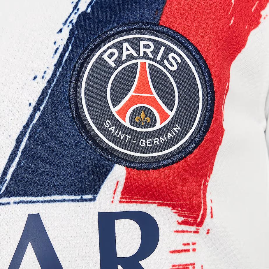 Nike Paris Saint-Germain Dri-FIT Rundhals Feuchtigkeitsableitend Bequem Lässig Fußballtrikot Kurzarm Kinder Oberteile FN9126-101