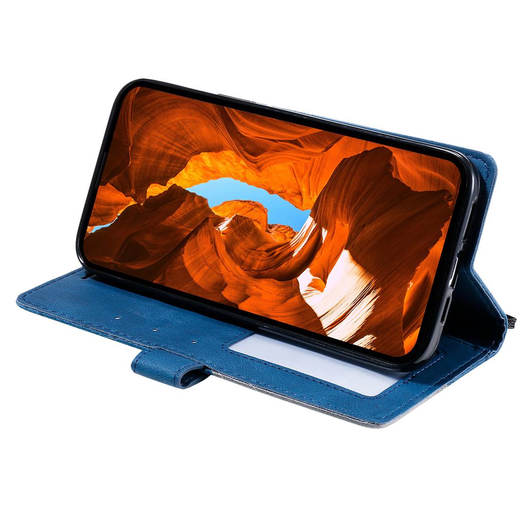 For Samsung Galaxy A26 5G Case Imprinted Lines PU Leather Splicing Wallet Phone Cover