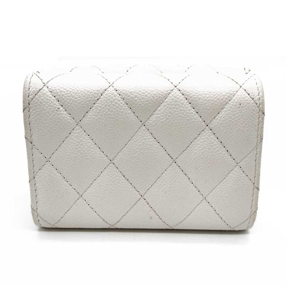 Used CHANEL MatrasseTri-fold wallet leather Women